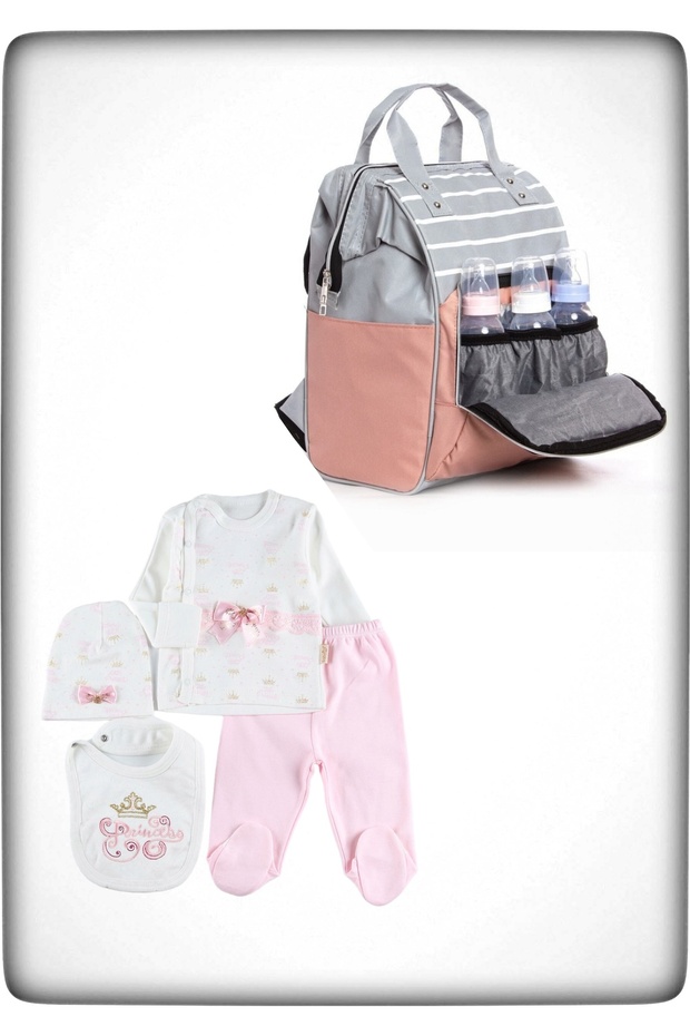2 Piece 100% Cotton Hospital Outlet and Waterproof Stain Resistant Baby Care Backpack Set