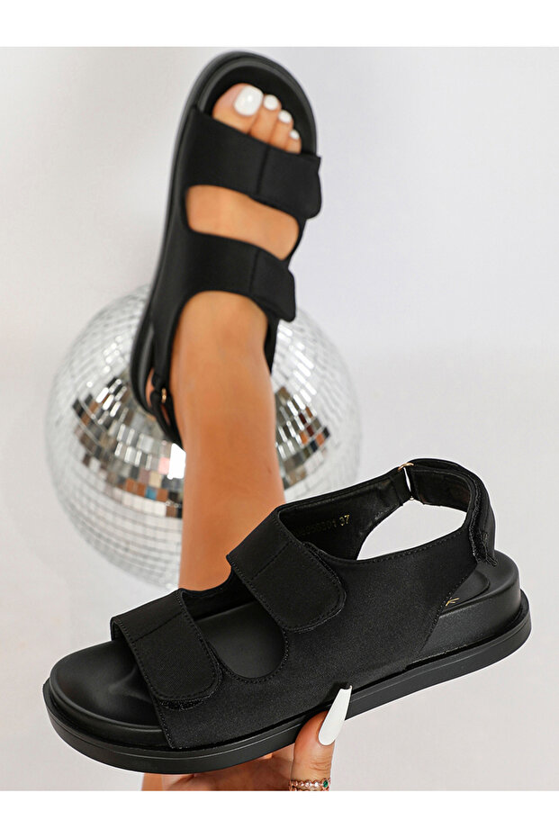Double Velcro Strap Open Toe Sandals