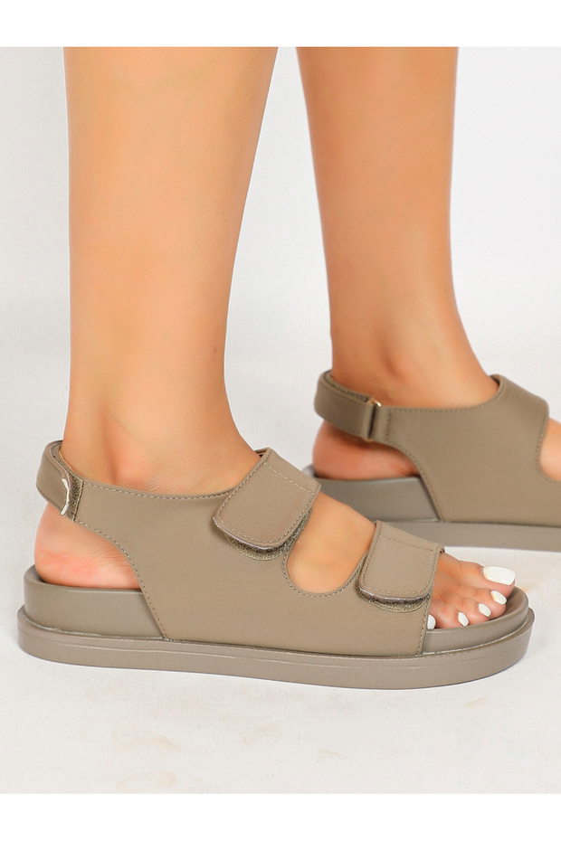 Double Velcro Strap Open Toe Sandals