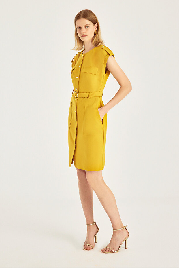 Kolsuz Çıtçıtlı Elbise - 2