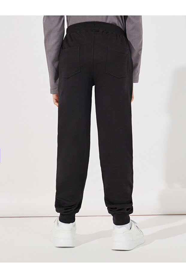 Solid Joggers with Drawstring Closure - 4