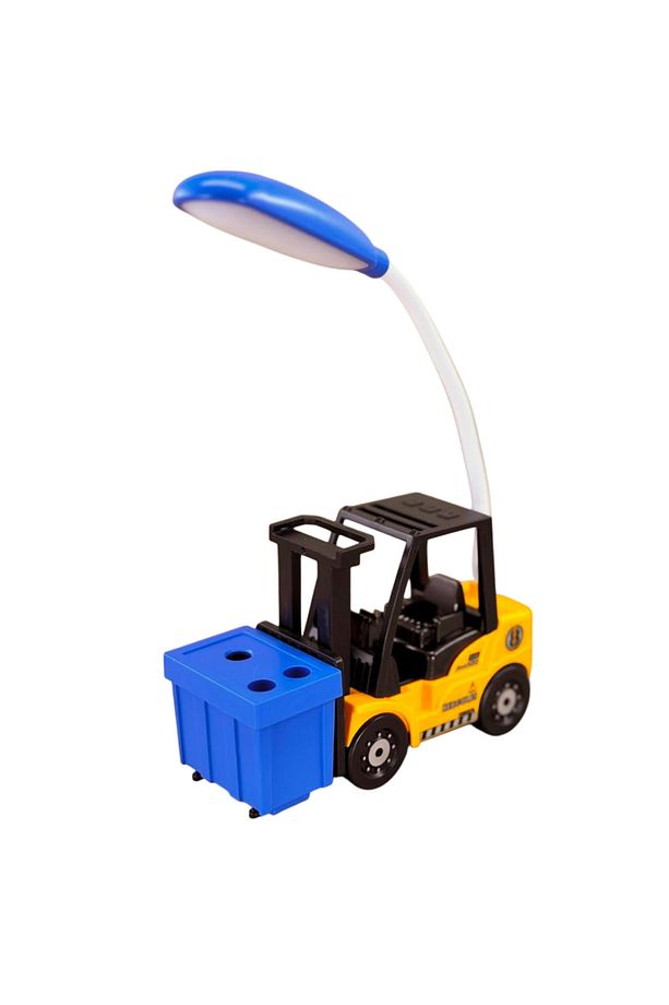 Sevimli Forklift Tasarımlı Masa Lambası Çocuk Odası Gece Lambası Kalemlik ve Kalemtraş Usb Şarj - 2