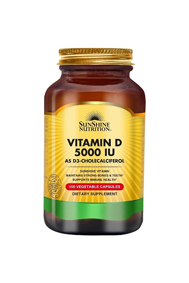 Nutrition Vitamin D 5000 Iu As D3-Cholecalciferol, 100 Vegetable Capsules