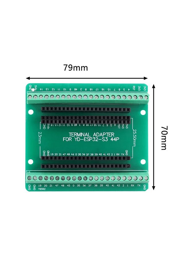 Esp32 Genişleme Kartı Klemens Soket  Esp32-s3 44 pin Hızlı Prototipleme Kolay Bağlantı 25.5mm 23mm - 5