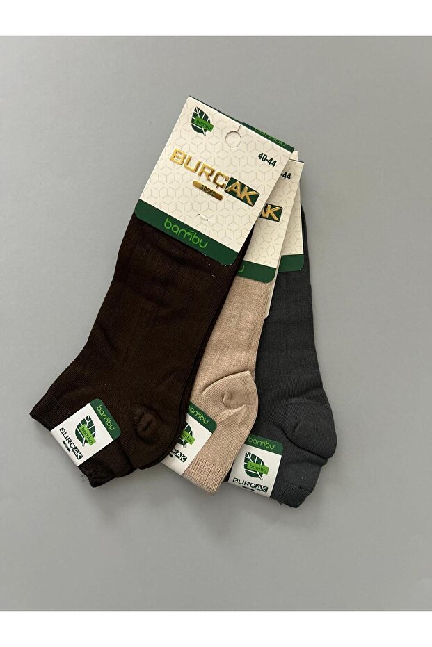 Erkek Bambu Patik Çorap 3'lü - 1