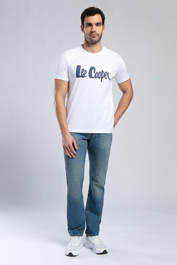 Londonlogo Men's 100% Cotton O-Neck T-Shirt White-L