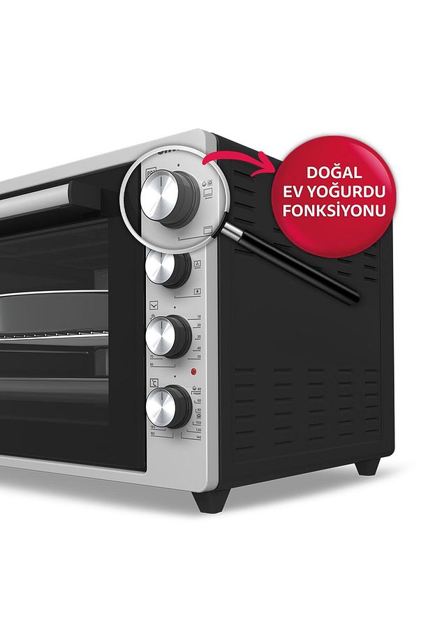 7033 Inox Turbo Midi/mini Fırın, 2000 W, 70 Litre, Me - 7