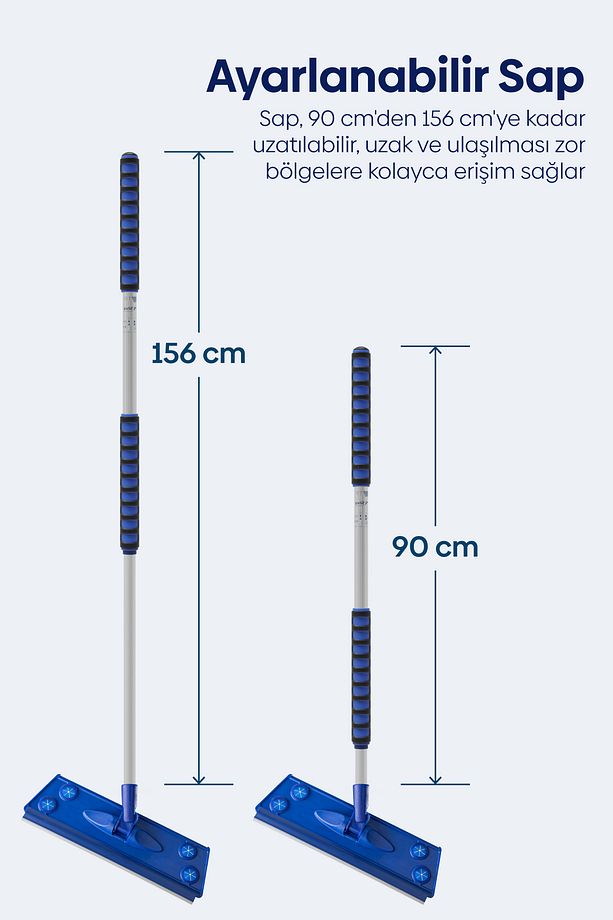 Mikrofiber Tekli Duvar Mop Set - 8