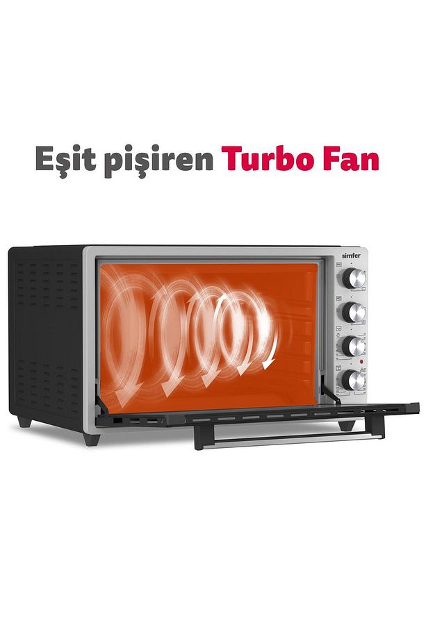 7033 Inox Turbo Midi/mini Fırın, 2000 W, 70 Litre, Me - 8