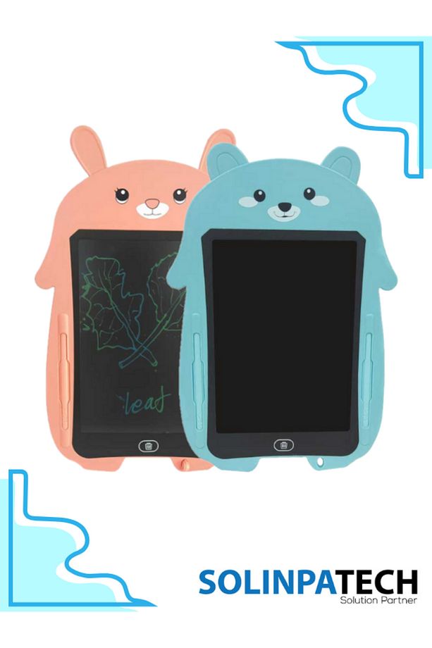 Mavi Panda Renkli Ekran Lcd Çizim Yazı Tahtası Digital Kalemli Grafik Not Yazma Eğitim Tableti - 3