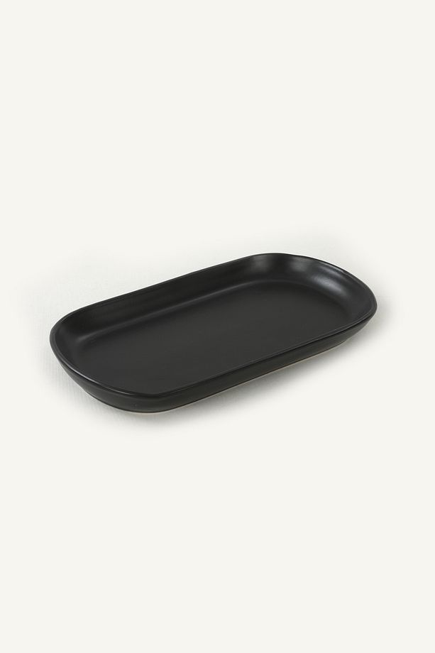Mat Siyah Noyan Kayık Tabak 28 Cm 2 Adet - 3