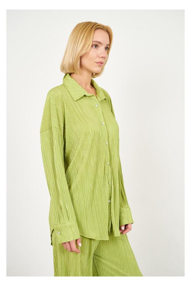 Piliseli Örme Gömlek - 4