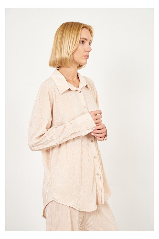 Piliseli Örme Gömlek - 4