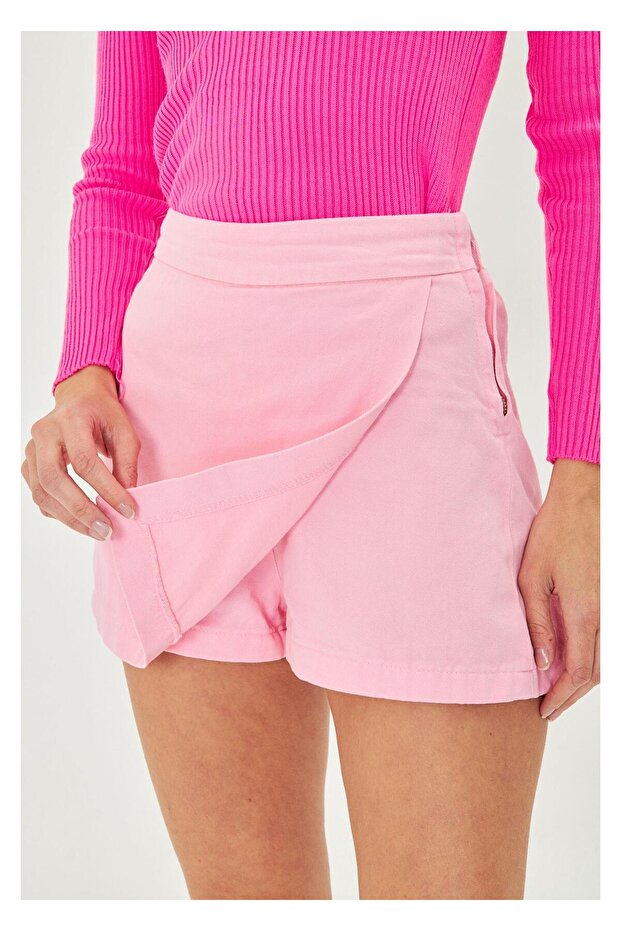 Gabardin Şort Etek - 3