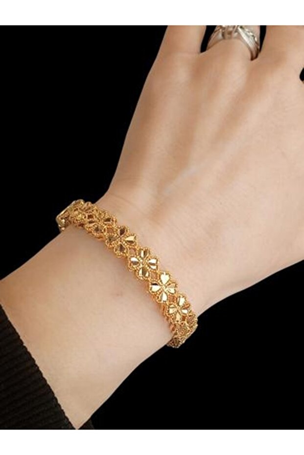 Kararmaz yonca kelepçe bilezik - 3