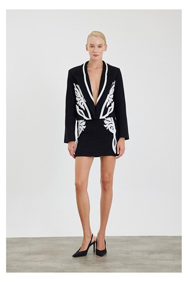 Nakışlı Mini Etek - 1