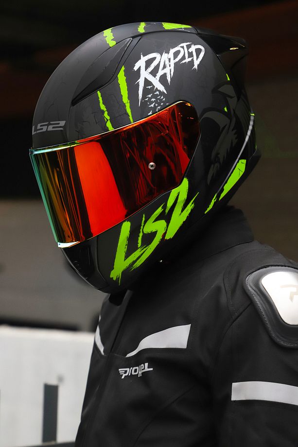 RAPID 2 RACE RAVEN MAT SİYAH-GRİ-NEON SARI KASK - 2