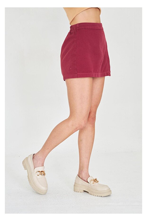 Gabardin Şort Etek - 5