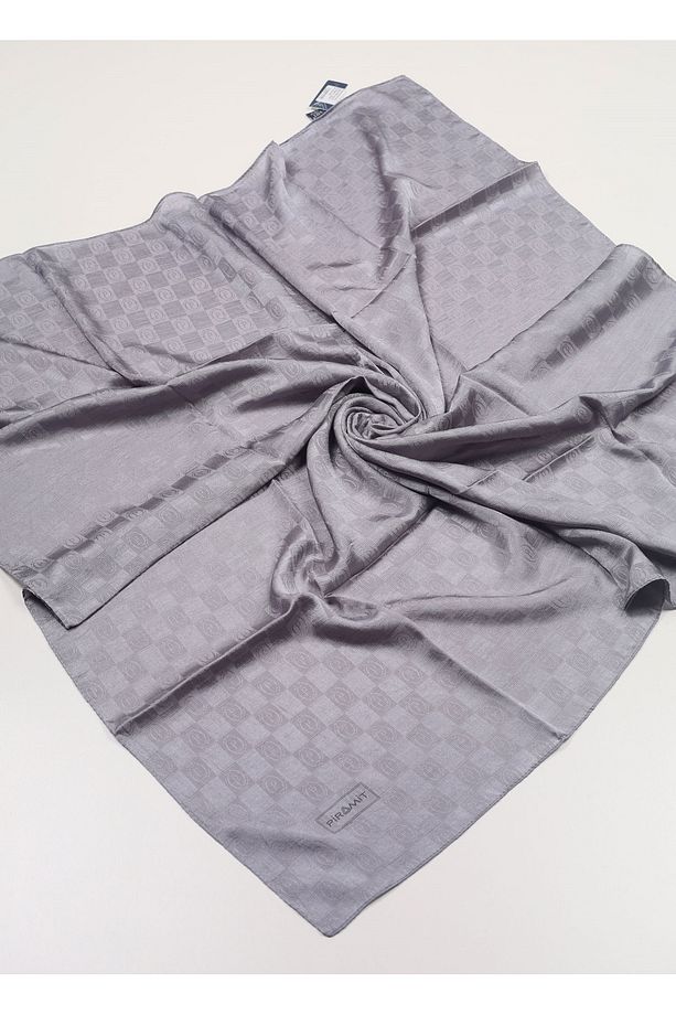 Piramit Kendinden Desenli Monogram Floş Eşarp - Desen-04 - Renk-09 - 1