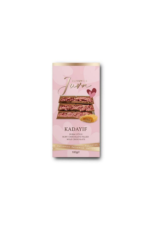 Özel Tasarım Juva Ruby Çikolata Ve Kadayıflı Dubai Çikolatası, 100g - 1