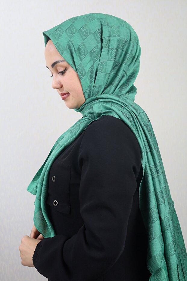 Patterned Checkers Shawl - Pattern-01 - Color-07 - 1