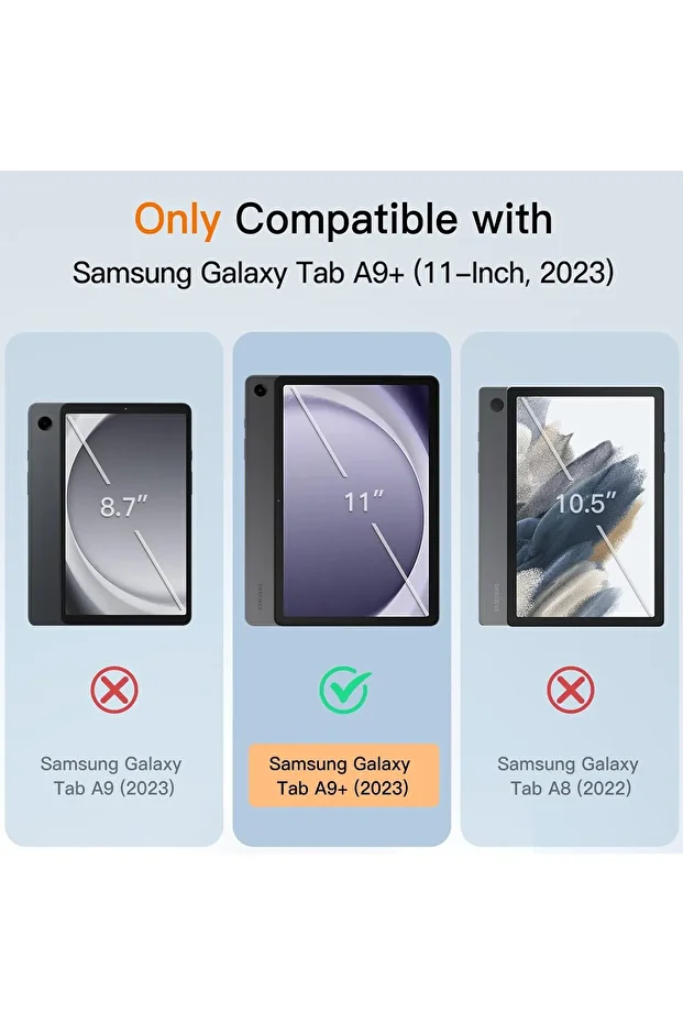 Samsung Galaxy Tab A9 Plus SM-X210 Güçlü Manyetik Smart Kapak Devrilmez Standlı Uyku Modlu Kılıf - 2