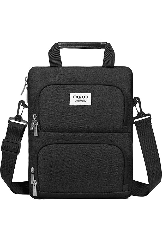 MOSISO 360 Protective Vertical Tablet Shoulder Bag Compatible with iPad Pro 12.9" - Black