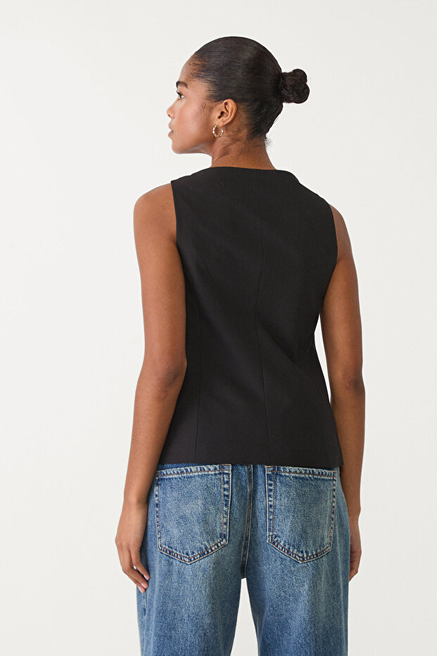 Regular buttoned waistcoat - 3