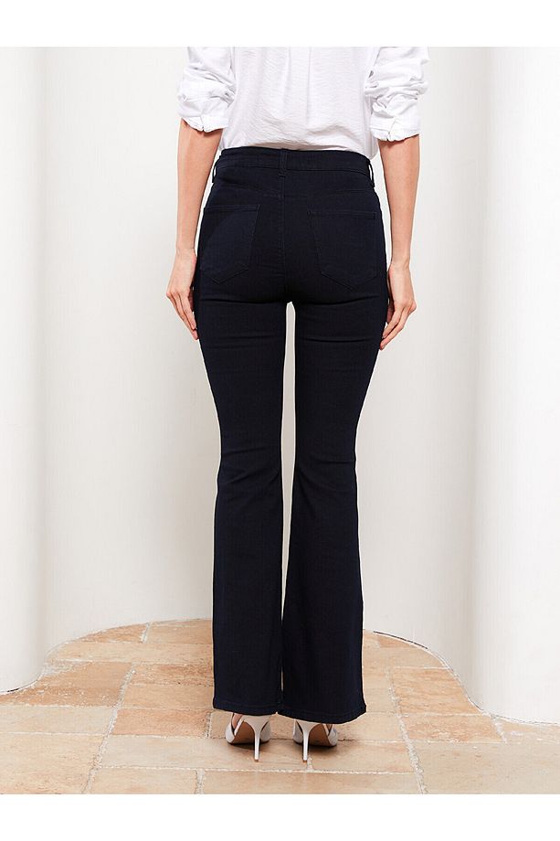 Zero Max Basic Flare Düz Cep Detaylı Kadın Jean Pantolon (Yeni Sezon) - 5