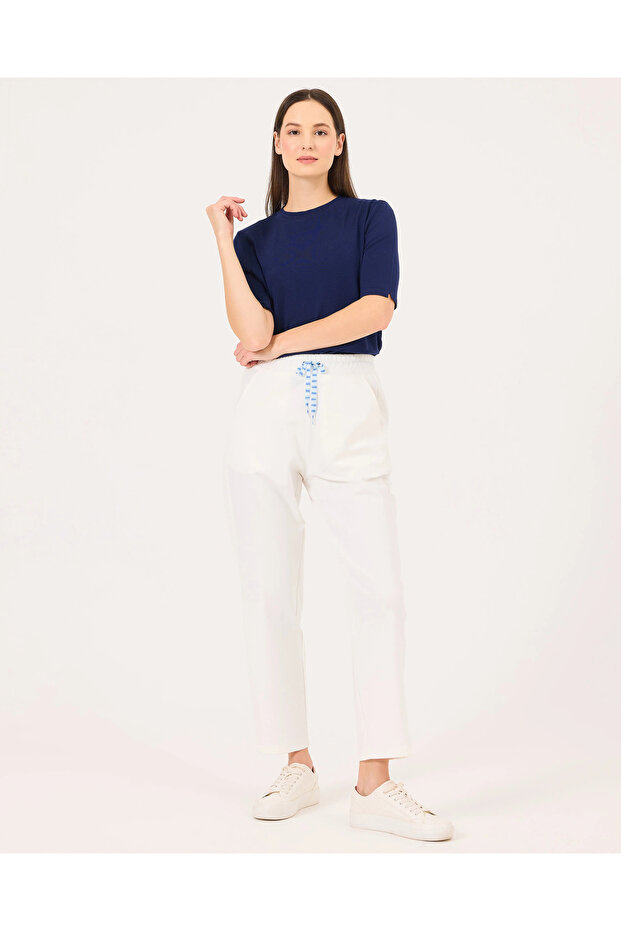 Elastik Bel Bilek Boy Pantolon - 1