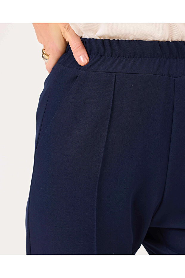 Elastik Bel Bilek Boy Pantolon - 5