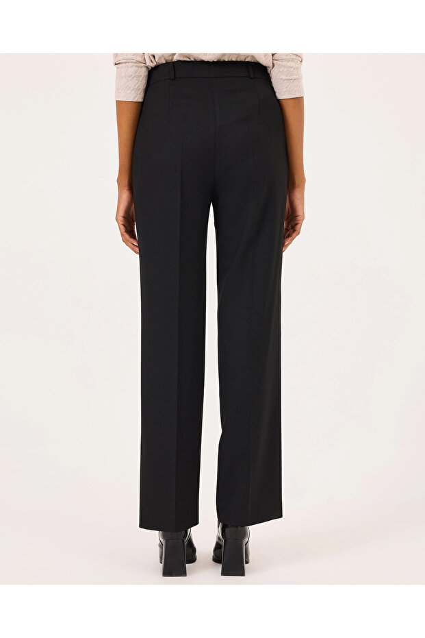 Tek Düğmeli Cepli Pantolon - 4