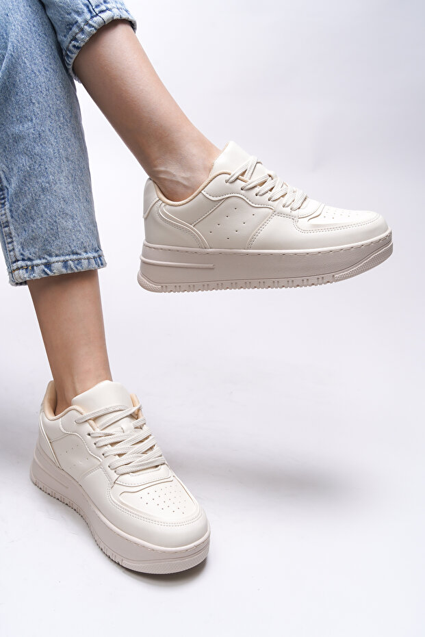 Bej Kadın Sneaker 0012255 - 3