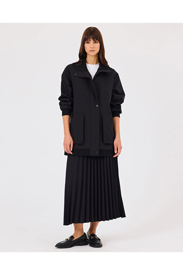 Pliseli Elastik Bel Etek - 4