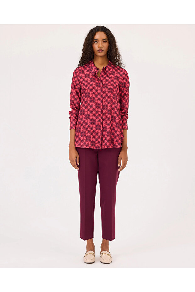 Seçil Şık Gömlek -242510006 Bordo - 1