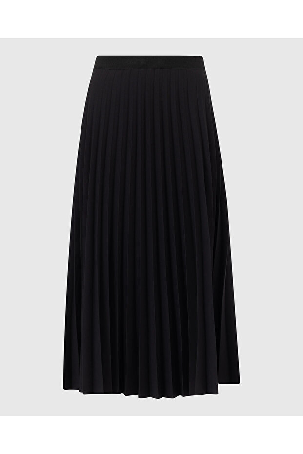 Pliseli Elastik Bel Etek - 7