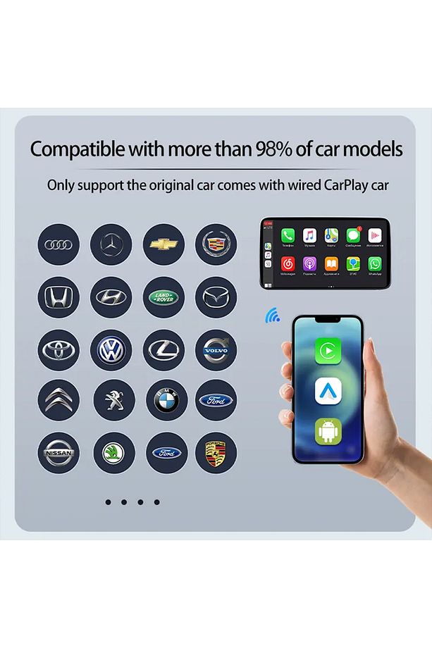 Phoebus B2 Carplay & Android Auto Kablosuz Adaptör Youtube Netflix Video Oynatma Kutusu Ai Box - 5