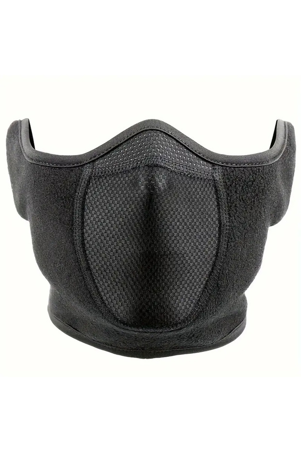 Practical Protective Biker Mask - Half Face, Black, Protects from Wind Breathable - 5