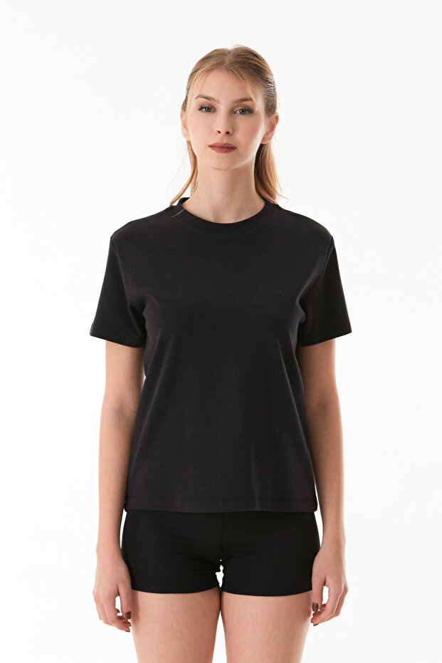 Basic Bisiklet Yaka Tişört - 8