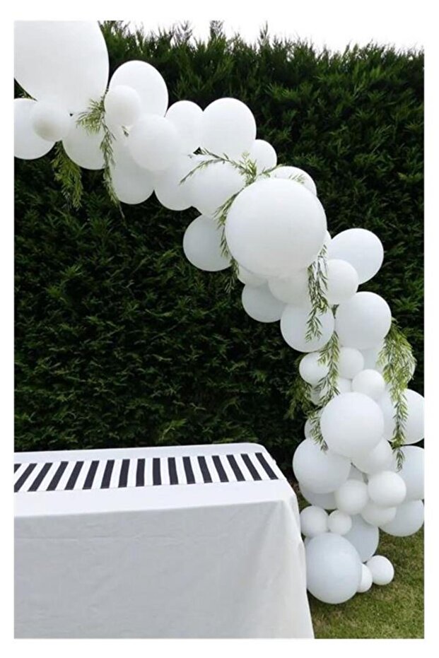 50 Pieces White Pastel Chain Balloon Set - Age Birthday Decorations - Balloon Set-Concept Balloon-Promise-Engagement-Birthday Concept
