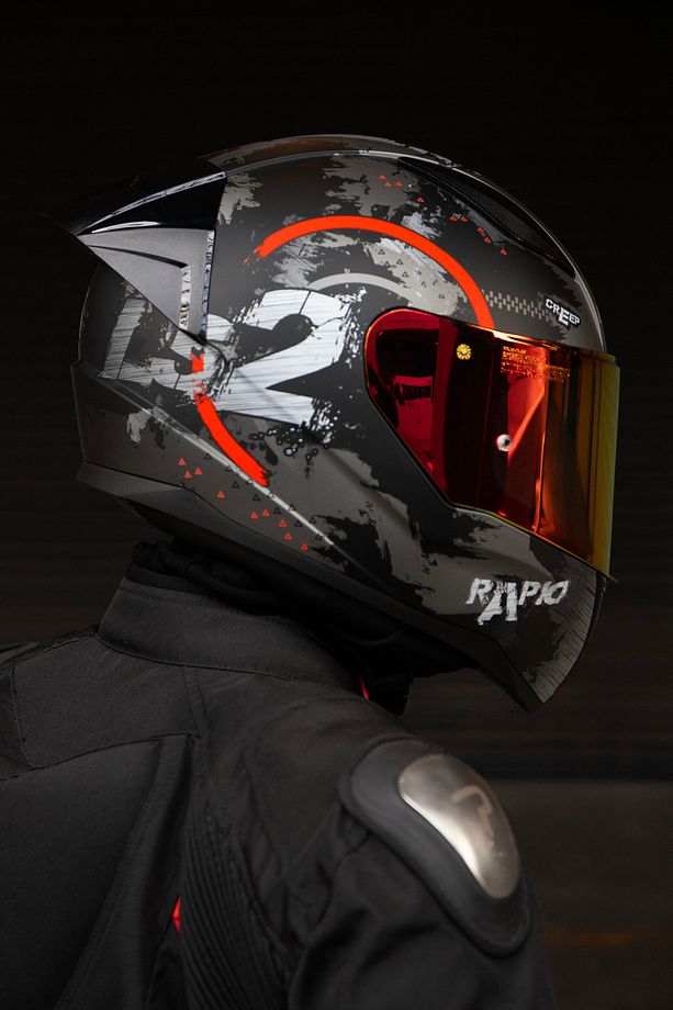 RAPID 2 RACE CIRCLE MAT SİYAH-KIRMIZI KASK - 2