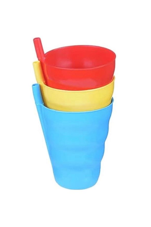 Poşetli Pipetli 3'lü Bardak - 1
