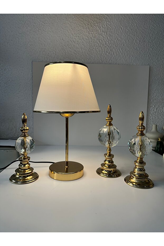 4’Lü Şamdan ve Abajur Seti - 3