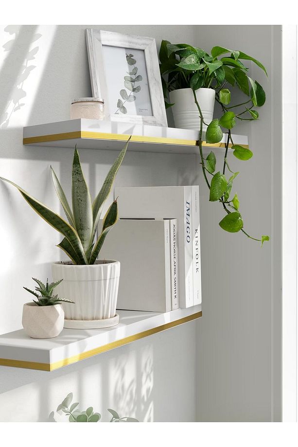 Beyaz MDF Uçan Duvar Rafı, Dekoratif Duvar Rafı, Banyo Mutfak Çocuk Odası Rafı, Ahşap Duvar Rafı - 5