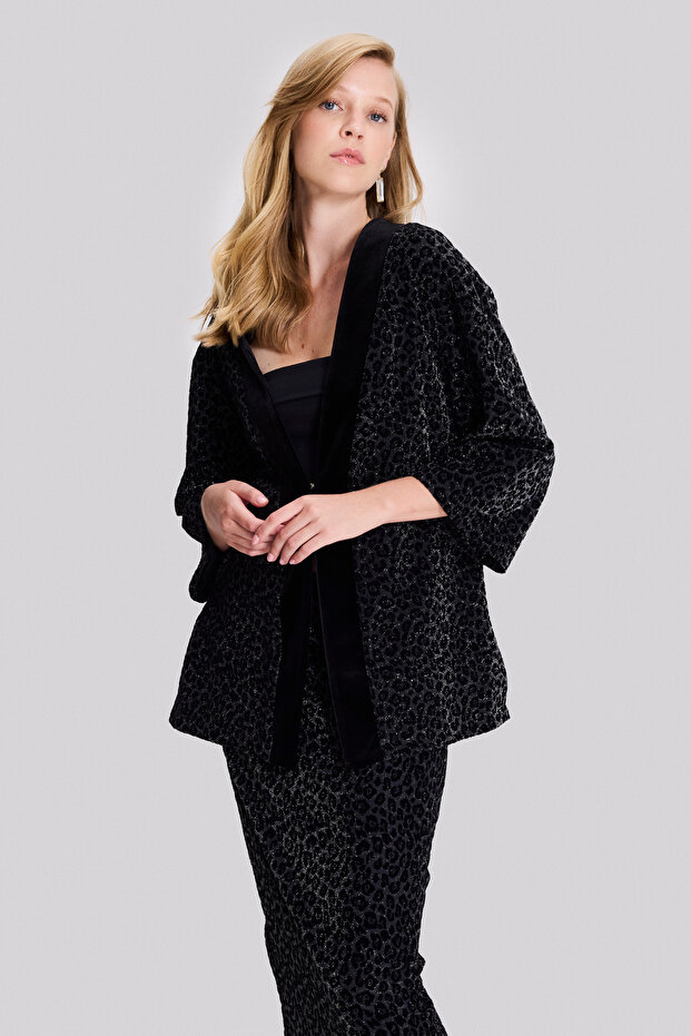 Leopar Desen Şık Panço - 1