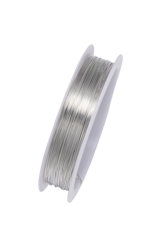 0.5mm-4.7meters Silver 1 Roll 0.2/0.3/0.4/ 0.5/ 0.6/0.8mm Sturdy Copper Wire DIY Beading Wire Bracel