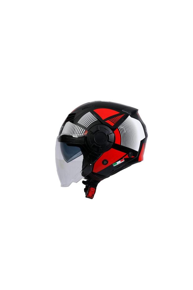 Kask SW766 Yarım Geko Black Red - 1