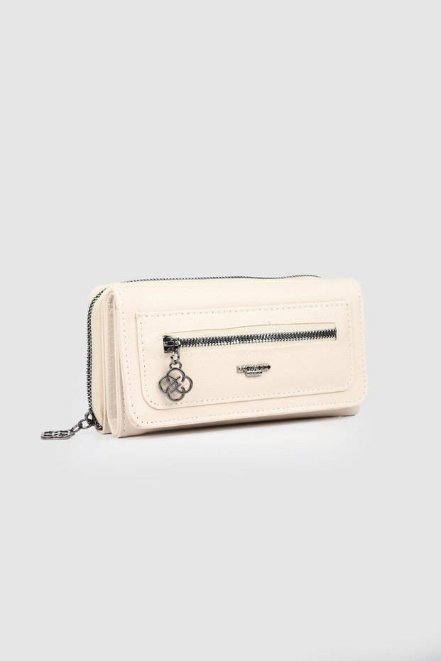 La'Graccio Paris Women's Kate Large Wallet Cream