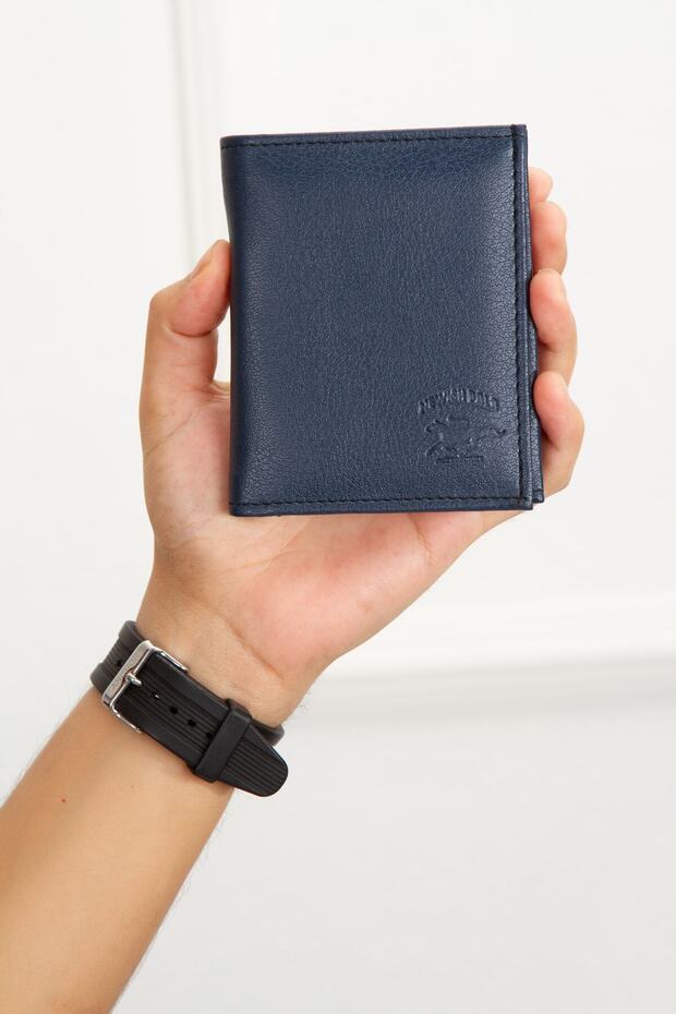 Męski uchwyt na monety, karty i portfel - New033 - Granatowy - 2