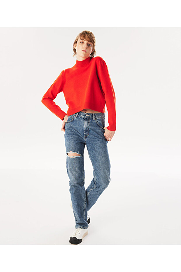 ملابس تريكو أساسية ذات ياقة عمودية - 2